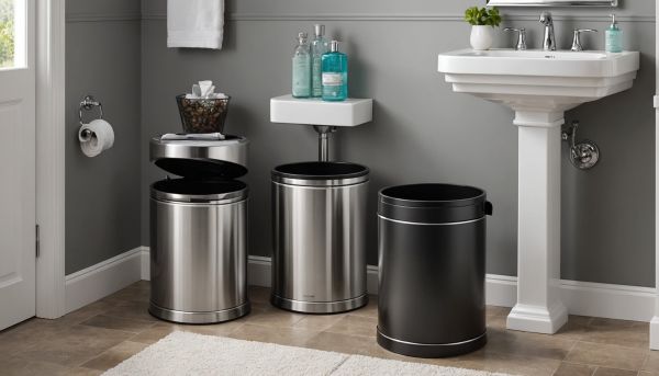Des poubelles de salle de bain élégantes pour tous les budgets